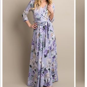 Pink blush plus size lavender dress